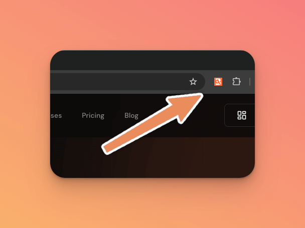 BrandQL Chrome extension icon in Chrome browser toolbar